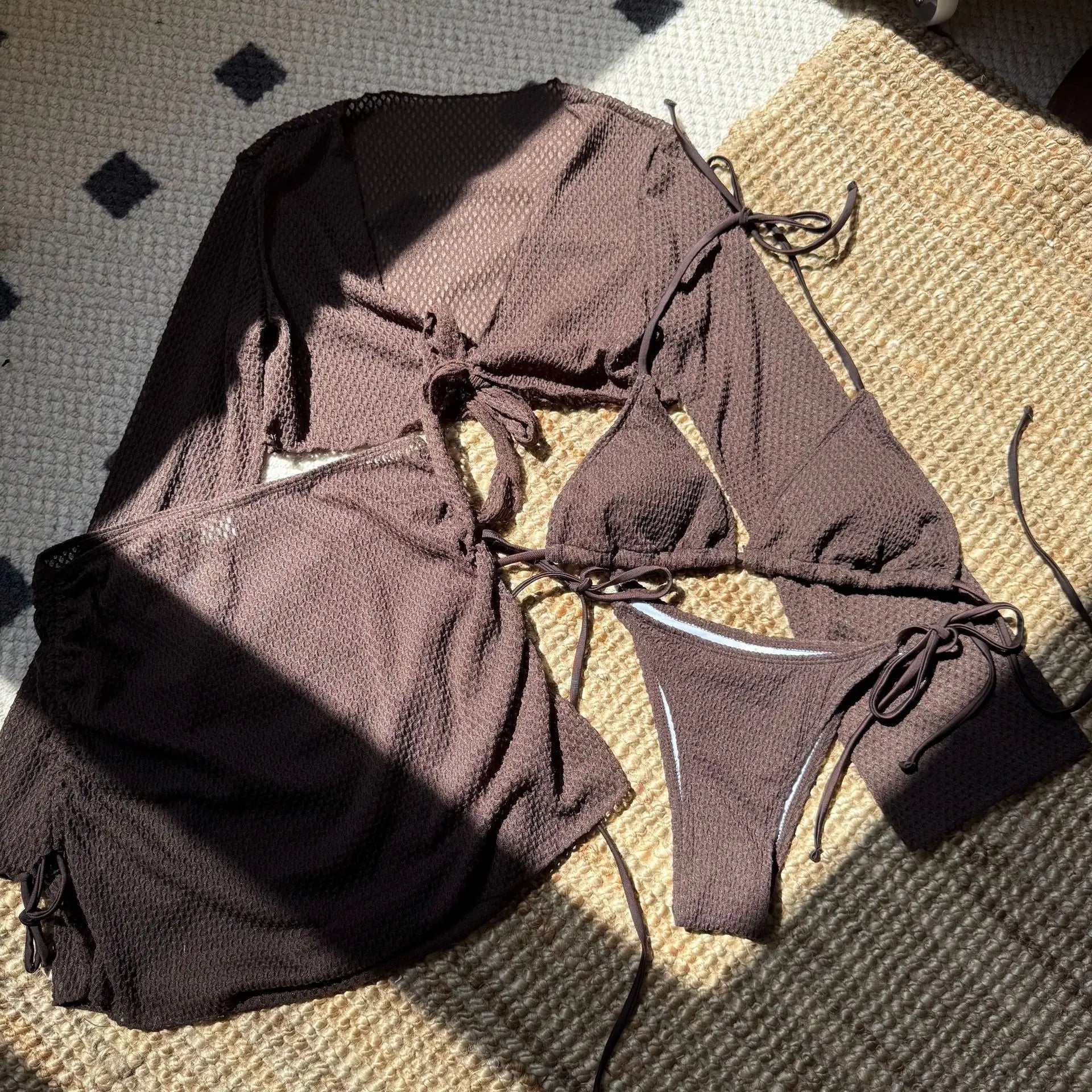 Sexy Damen Bikini Set – 4-teilig, High Waist, ohne Bügel